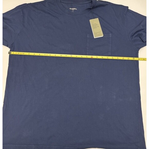 NWT Mens Goodfellow & Co Crew Neck Short Sleeve T-Shirt Size XL Navy Blue - Picture 6 of 6